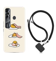 Tecno Spark 6 6 Go 8C 8 Pro 7 7 Pro Kılıf Boyun Askılı Silikon Sweety Egg 1322