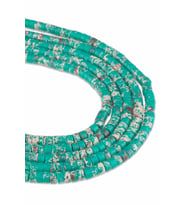 4X3 MM Rondela Varisit Doğal Taş Dizi (Yeşil)