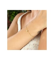 AZURİS 925 AYAR GÜMÜŞ ÜÇ BOYUTLU HARF BİLEKLİK (Gold)