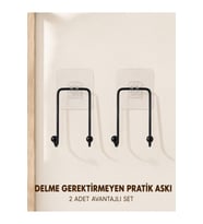 2 Adet Çok Amaçlı Yapışkanlı Askı Ev Mutfak Banyo Düzenleyici