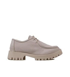 Trend Adımlar Bej Elegans Suede Kadın Oxford Ayakkabı