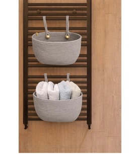 Hasır Banyo Düzenleyici, Organizer, Havluluk, Peçetelik (Gri)