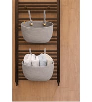 Hasır Banyo Düzenleyici, Organizer, Havluluk, Peçetelik (Gri)