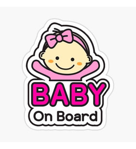 Baby On Board Arabada bebek var Oto Sticker Etiket 19CM md10