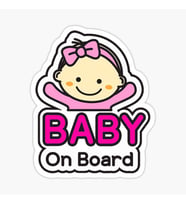 Baby On Board Arabada bebek var Oto Sticker Etiket 19CM md10