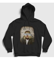 Presmono Unisex Siyah Paper Nirvana Kurt Cobain Kapüşonlu Sweatshirt 35904tt