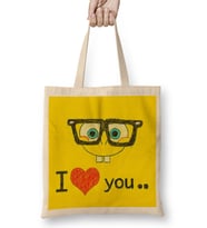 Sünger Bob Sponge Bob 08 Bez Çanta Uzun Saplı