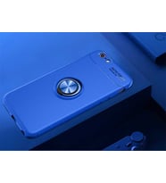 Uyumlu Model Apple iPhone 6 Plus 6S Plus Kılıf Yüzüklü Magnetli Ravel Case (Mavi)