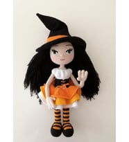 Sevimli Cadı Bebek Amigurumi Organik Oyuncak