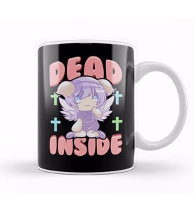 Cute Pastel Goth Dead Inside Kawaii Anime Girl Kupa Bardak Porselen