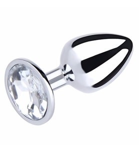 Pretty Love Beyaz Renk Taşlı Lüks Metal Anal Plug Anal Tıkaç Anal Tıpa