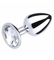 Pretty Love Beyaz Renk Taşlı Lüks Metal Anal Plug Anal Tıkaç Anal Tıpa