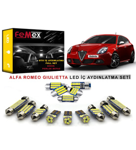 Alfa Romeo Giulietta LED İç Aydınlatma Ampul Seti FEMEX Parlak Beyaz
