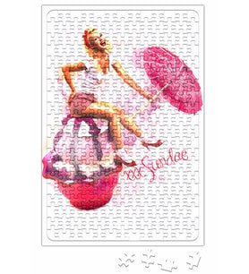 Ice Cream Umbrella Pinup Bow Puzzle 240 Parça Yapboz