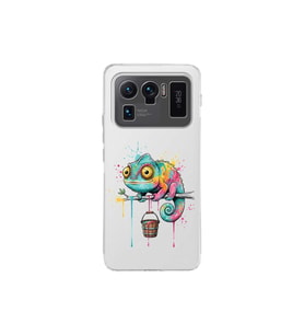 Xiaomi Mi 11 Ultra ile Uyumlu Splash Bukalemun Tasarımlı Şeffaf Silikon Kılıf