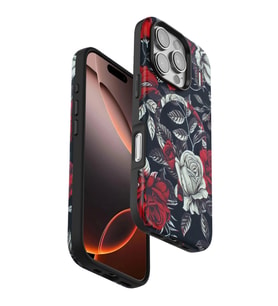 Onegif Apple İphone 16 Pro Flower Series Magsafe Kapak - Siyah