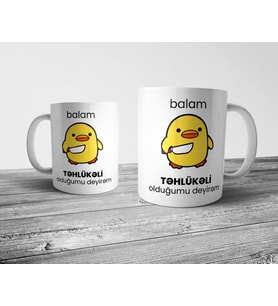 Pixxa Balam T?hlük?li Olduğumu Deyir?m - Az?rbaycan - Krujka Kupa Bardak Model 1