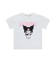 Kuromi 6-9 Yaş Tişört - Kırık Beyaz