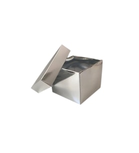 Komple Karton Kutu Düz Renk 8x8x6.5 CM (25 Adet)  Gümüş