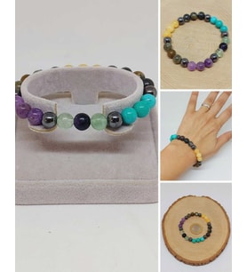 Balık Burcu Doğal Taş 8mm Unisex Bileklik (55728)