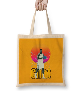Clint Capela Vintage Art - Legend Basketball Gift Bez Çanta Uzun Saplı