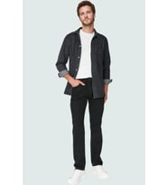 Erkek Straight Fit Denim Pantolon Pamuk Günlük Kullanım Hafta Sonu Yaz Aylarının Vazgeçilmezi (Siyah)