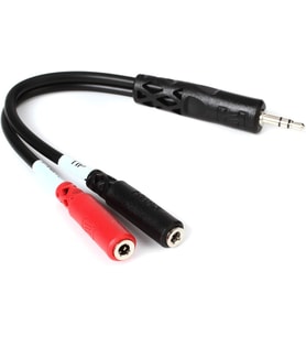 Lexroo 3.5 mm. TRS (M) - Dual 3.5 mm TS (F) Stereo Breakout Kablo (YMM-261)