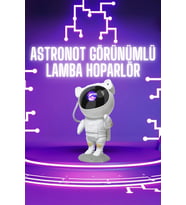 Mey İthalat® Astronot Şeklinde Bluetooth Hoparlör Gökyüzü Kumandalı Aydınlatma Lamba