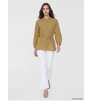 LCW Modest Ekru Yüksek Bel Crop Flare Kadın Jean Pantolon