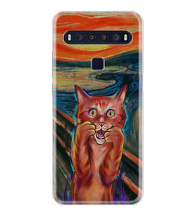 TCL 10L 10 Plus 10SE 20E 20SE 30SE L7 Kılıf Desemli Silikon Tablo Cat 1788
