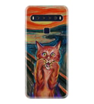 TCL 10L 10 Plus 10SE 20E 20SE 30SE L7 Kılıf Desemli Silikon Tablo Cat 1788