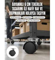 6 cm Döner Kilitsiz Ayak Tek Parça