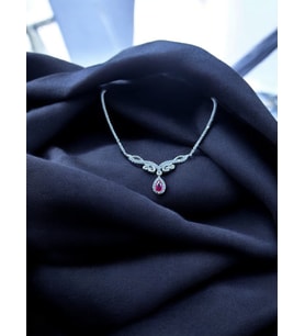 NobbyShop 925 AYAR GÜMÜŞ DAMLA TAŞLI KANATLI KOLYE, DAMLA TAŞLI KOLYE, KANATLI KOLYE, GÜMÜŞ KOLYE