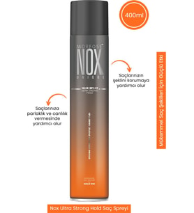 Morfose Nox 400 ml Saç Spreyi Güçlü Formül ile Her Hava Koşulunda Saçınızı Korur