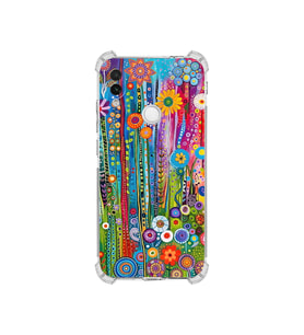 PrintiFy Redmi Note 7 ile Uyumlu Düşlerin Dansı Serisi Folklorik Bahçe Tasarımlı Uv Baskılı Köşe Korumalı Antişok Kılıf