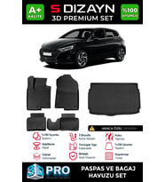 S-Dizayn Hyundai i20 3D Pro Havuzlu Paspas ve Bagaj Havuzu Seti (2'li SET) 2020 Üzeri A+ Kalite
