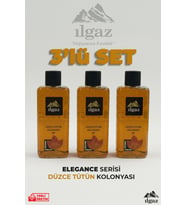 ILGAZ Düzce Tütün Kolonyası 3'lü Set 80 Derece 400 ml Elegance Series