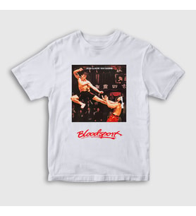 Presmono Unisex Çocuk Beyaz Bloodsport V3 Film Jean Claude Van Damme T-Shirt 259299tt