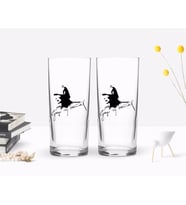 BK Home Renkli Baskılı Atatürk Temalı İkili Rakı Bardağı Seti-27 (Beyaz)