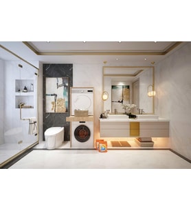 Ahşap-Banyo Dolabı Çamaşır Makinesi Dolabı Kurutma Makinesi Dolabı Çekmeceli