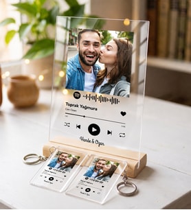 Spotify Plak ve 2 Adet Hediye Spotify Anahtarlık Seti