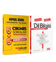 Yediiklim 2026 KPSS Ortaöğretim Önlisans GY GK Çözümlü Son 10 Sınav Çıkmış Sorular ve AKM Dil Bilgisi Soru Bankası Seti 2 Kitap