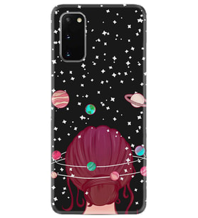 Samsung A02S A03S A10 A12 A13 A21S A22 Kılıf Desenli Silikon Space Woman 1311