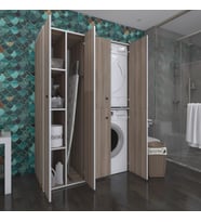 Kenzlife çamaşır-kurutma makinesi dolabı kapaklı yaromira crd 180*120*60 banyo arkalıksız (Karışık)
