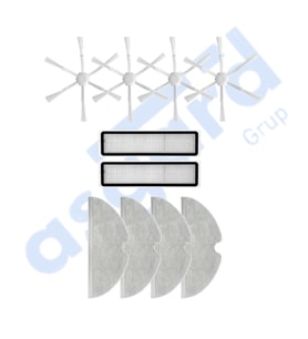 Dreame D9,D9 Max,L10 Pro,D9 Pro Uyumlu 4 Yan Fırça 2 Filtre 4 Mop PKT-iasgf0000159