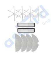Dreame D9,D9 Max,L10 Pro,D9 Pro Uyumlu 4 Yan Fırça 2 Filtre 4 Mop PKT-iasgf0000159