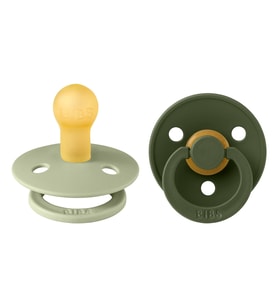 Bibs Colour İkili Kauçuk Emzik- Sage/Hunter Green 0-6 Ay