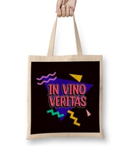 In Vino Veritas Wine Lover Latin Language Phrase Drinking Bez Çanta Uzun Saplı