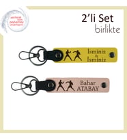 Hızlı ve Net Darbelerle Vuranlara, Kombinasyon Temalı, İsim Yazılı Anahtarlık, Sarı-Yavru Ağzı