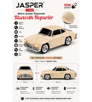 Jasper Jpr-1503 Bej 10w Bluetooth Hoparlörlü Retro Araba Tasarım – Fm Radyo, Usb, Tf Kart, Aux Ve Mp